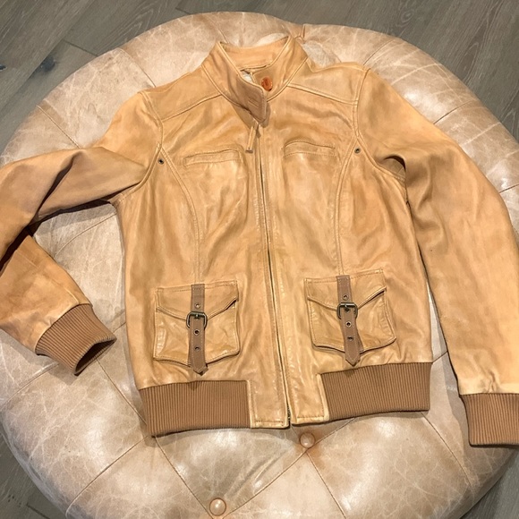 Lucky Brand Leather Jacket Size M - Picture 2 of 16